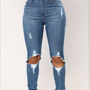 Fashion Nova Distressed Jeans
